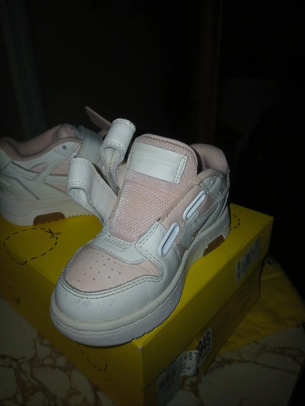 Used Off White Out Of Office Sneakers, Box And Dust Bag. Toddler Size 9